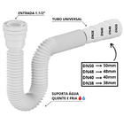 Sifão Sanfonado Universal 73cm Branco | Valeplast | 02 Un